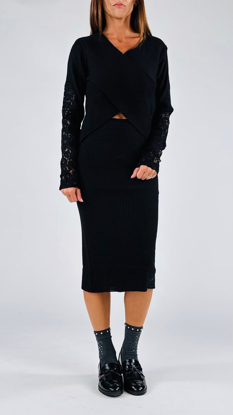Longuette maglia macramè H