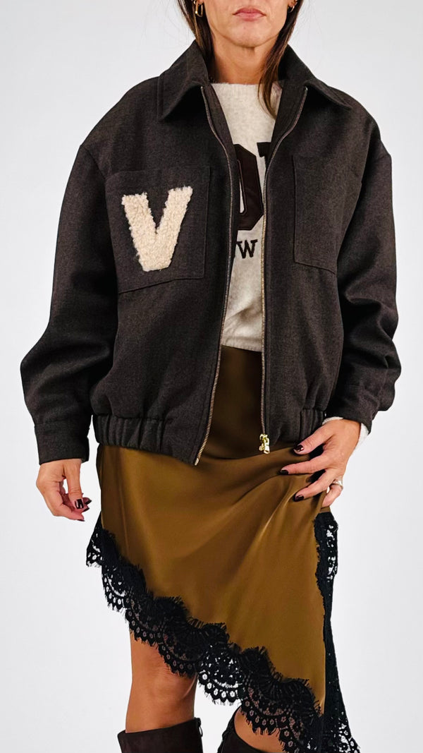 Bomber flanella resca Vic.