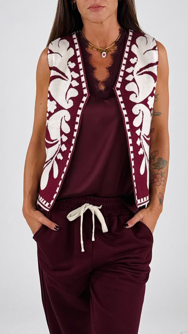Gilet jacquard gancetto H.
