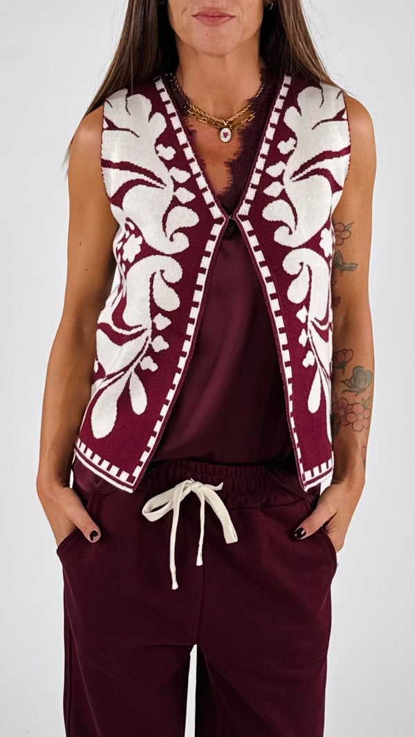 Gilet jacquard gancetto H.