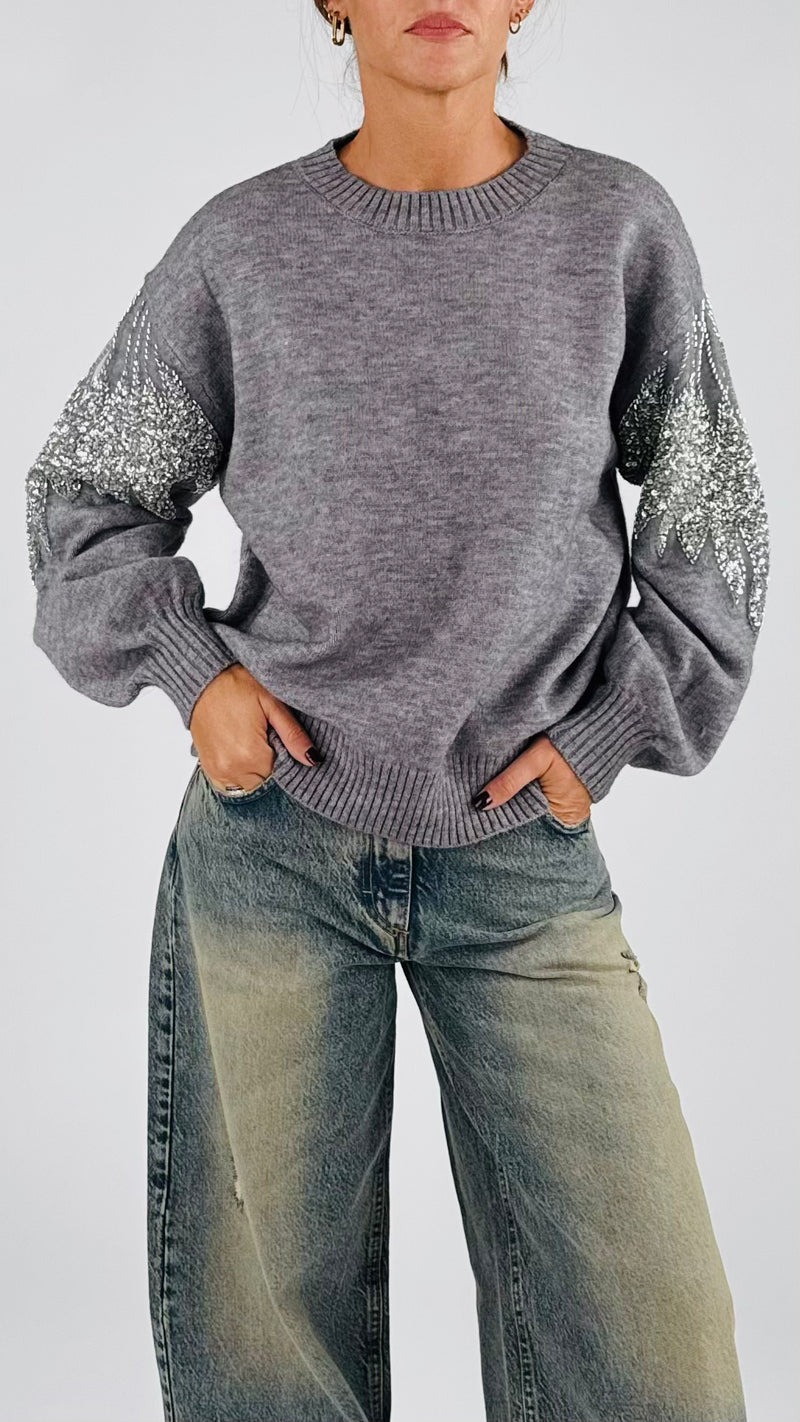 Pull petali paillettes H.