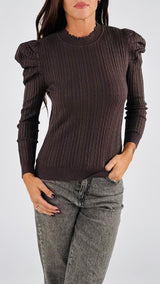 Pull treccine manica sbuffo