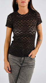 T-shirt pizzo goffrata