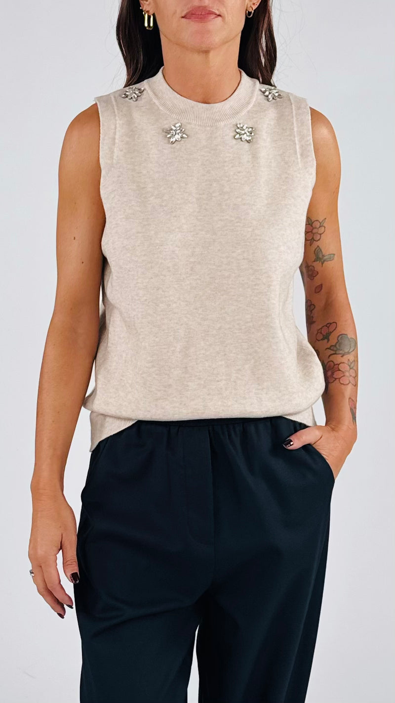 Gilet collo cabochon Vic.