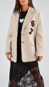 Cappotto lana cotta patch Vic.
