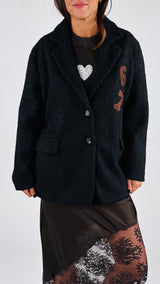 Cappotto lana cotta patch Vic.