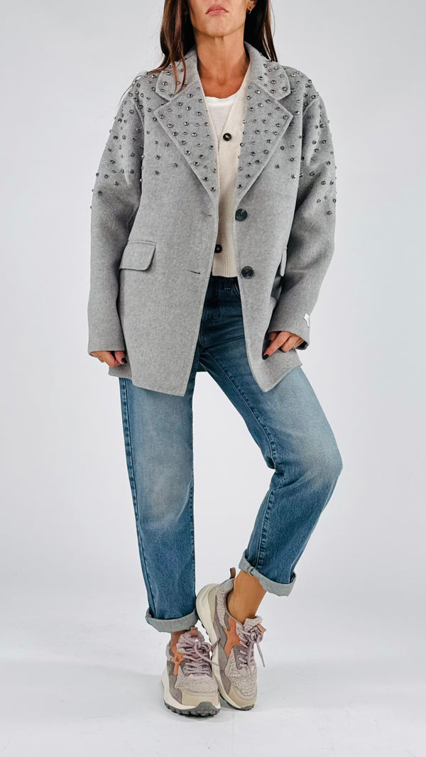 Cappotto corto strass H.
