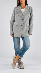 Cappotto corto strass H.
