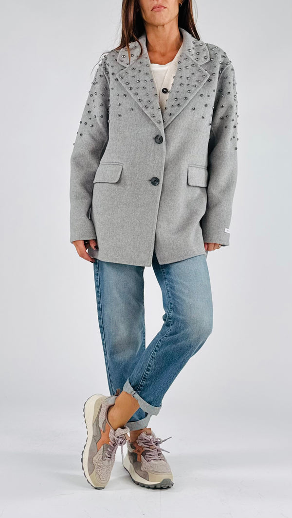 Cappotto corto strass H.