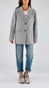 Cappotto corto strass H.