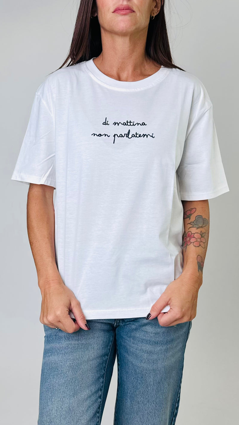 T-shirt "non parlatemi"