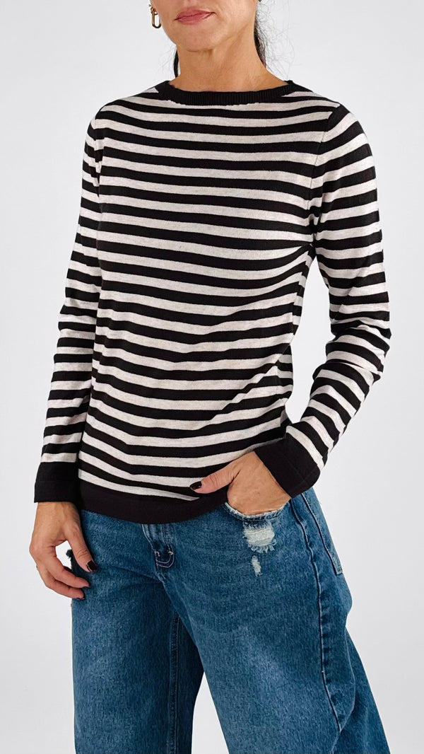 Pull barchetta righe T.