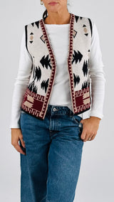 Gilet jacquard azteco Vic.