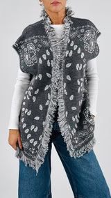 Gilet jacquard cachemire T.