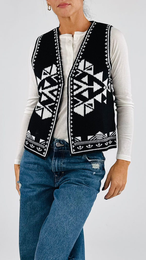 Gilet jacquard geometrico Vic.