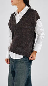 Gilet over lurex Twin