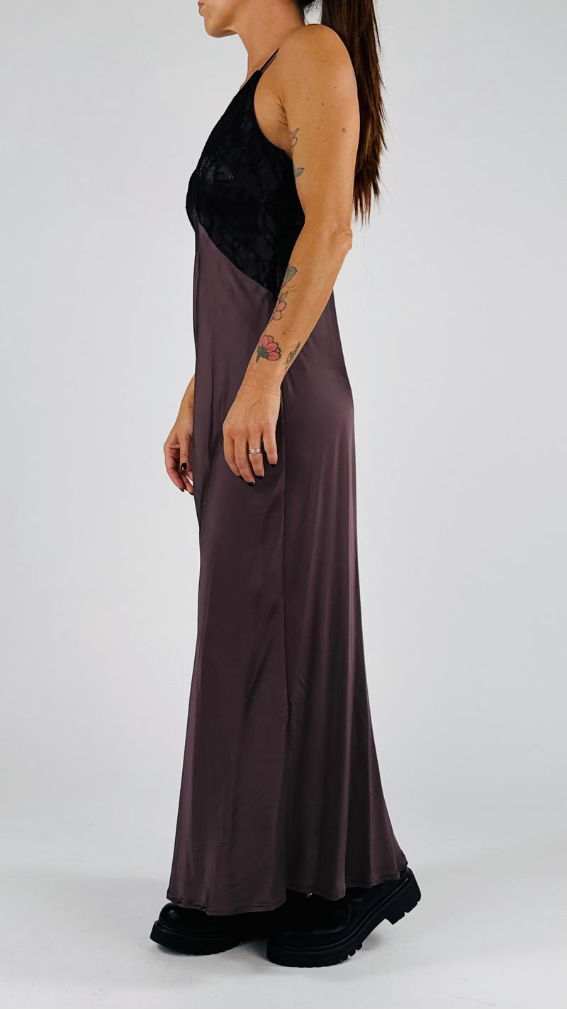 Sottoveste lunga coppe pizzo Vic.