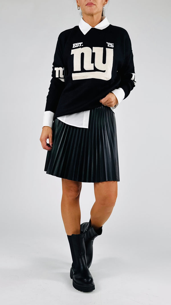 Mini ecopelle plissé soleil T.