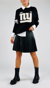 Mini ecopelle plissé soleil T.