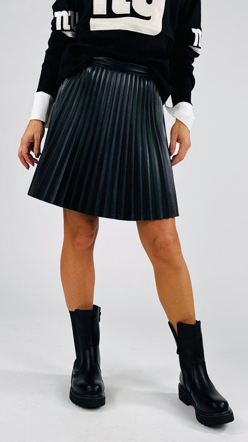 Mini ecopelle plissé soleil T.