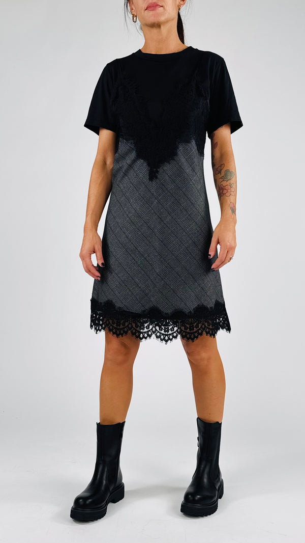 Sottoveste p.galles+t-shirt T.