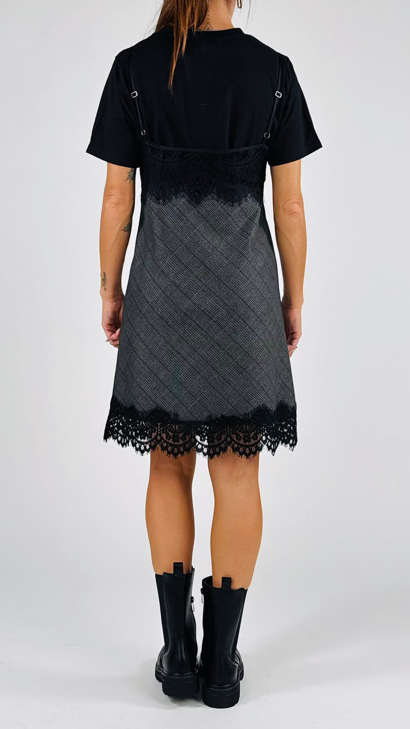 Sottoveste p.galles+t-shirt T.