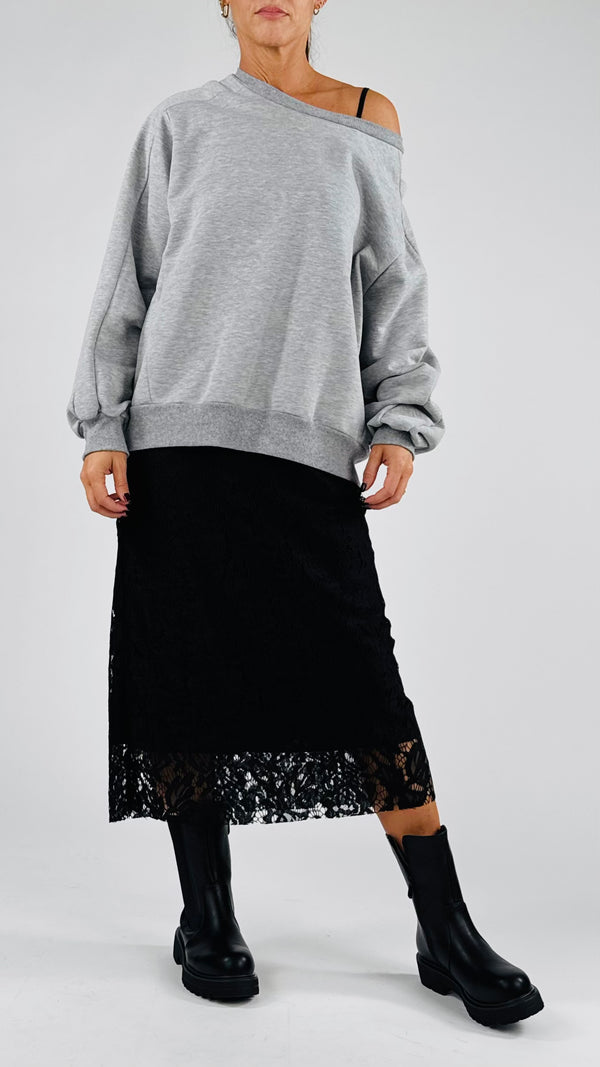 Abito pizzo+felpa H.