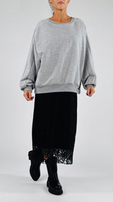 Abito pizzo+felpa H.