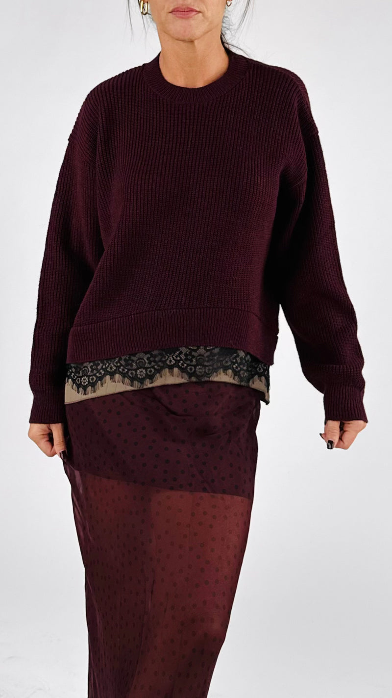 Pull balza gessata+pizzo Vic.