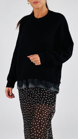 Pull balza gessata+pizzo Vic.