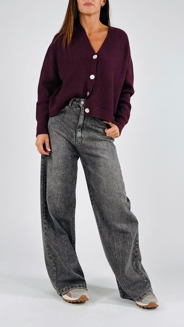 Cardigan bottoni madreperla T.