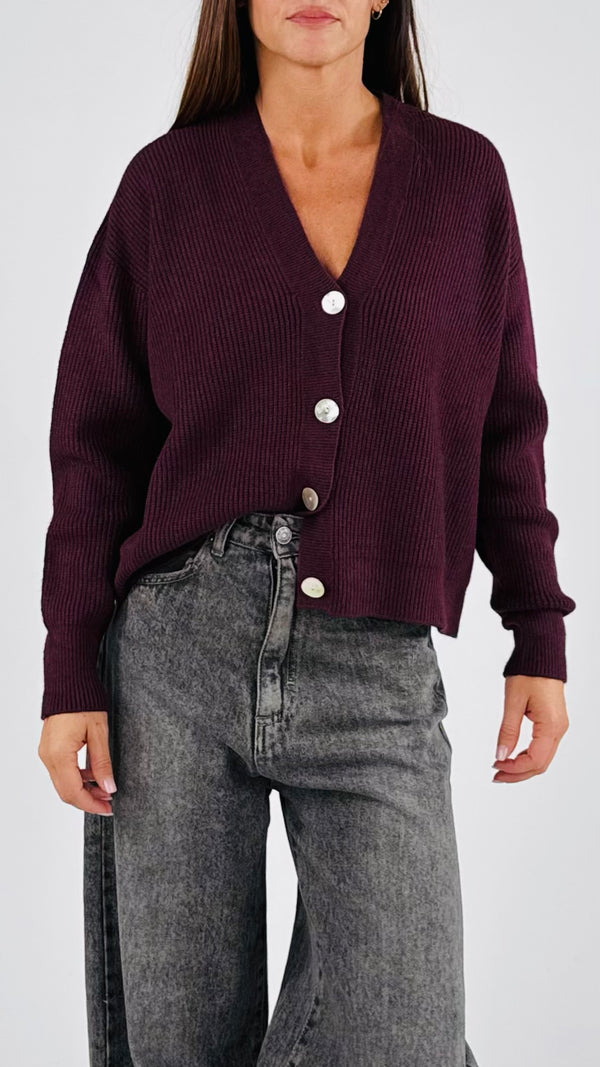 Cardigan bottoni madreperla T.
