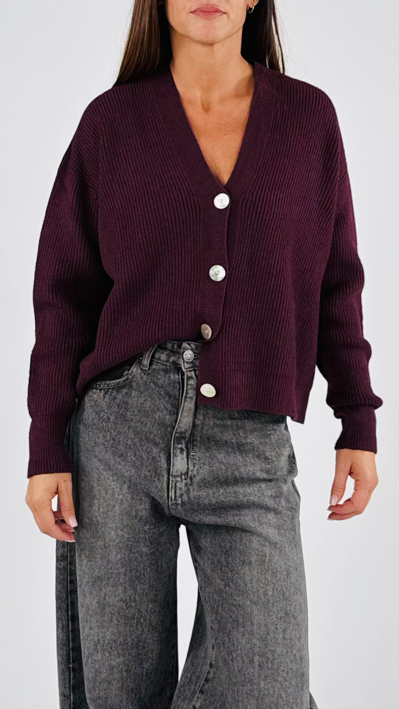 Cardigan bottoni madreperla T.