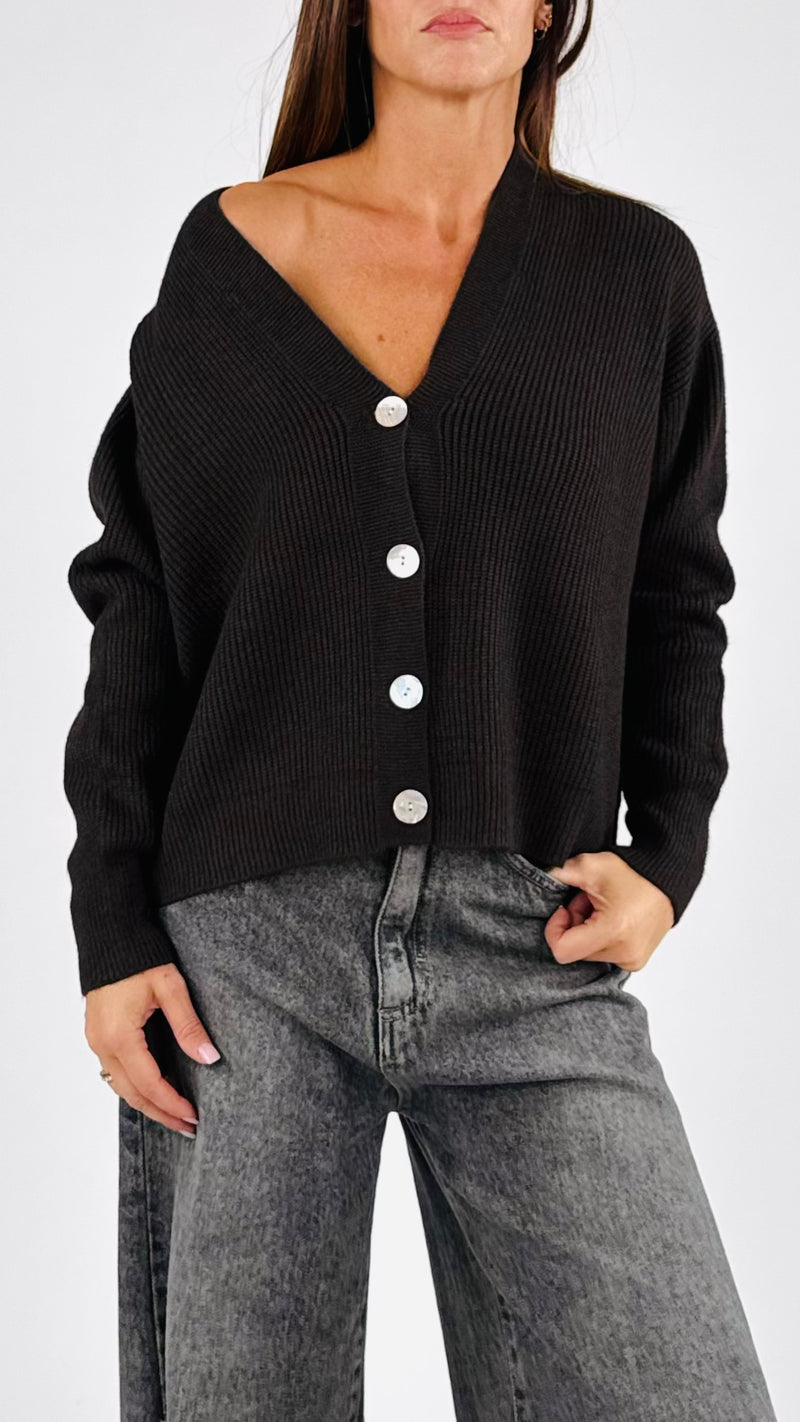 Cardigan bottoni madreperla T.