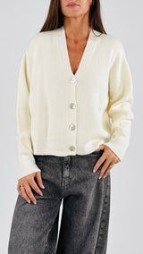 Cardigan bottoni madreperla T.