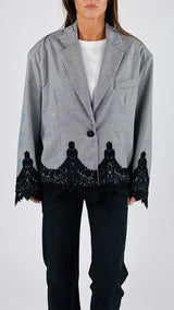 Giacca pied de poule+pizzo H.