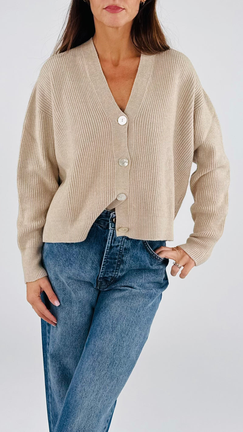Cardigan bottoni madreperla T.