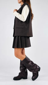 Gilet quadrato grisaglia T.