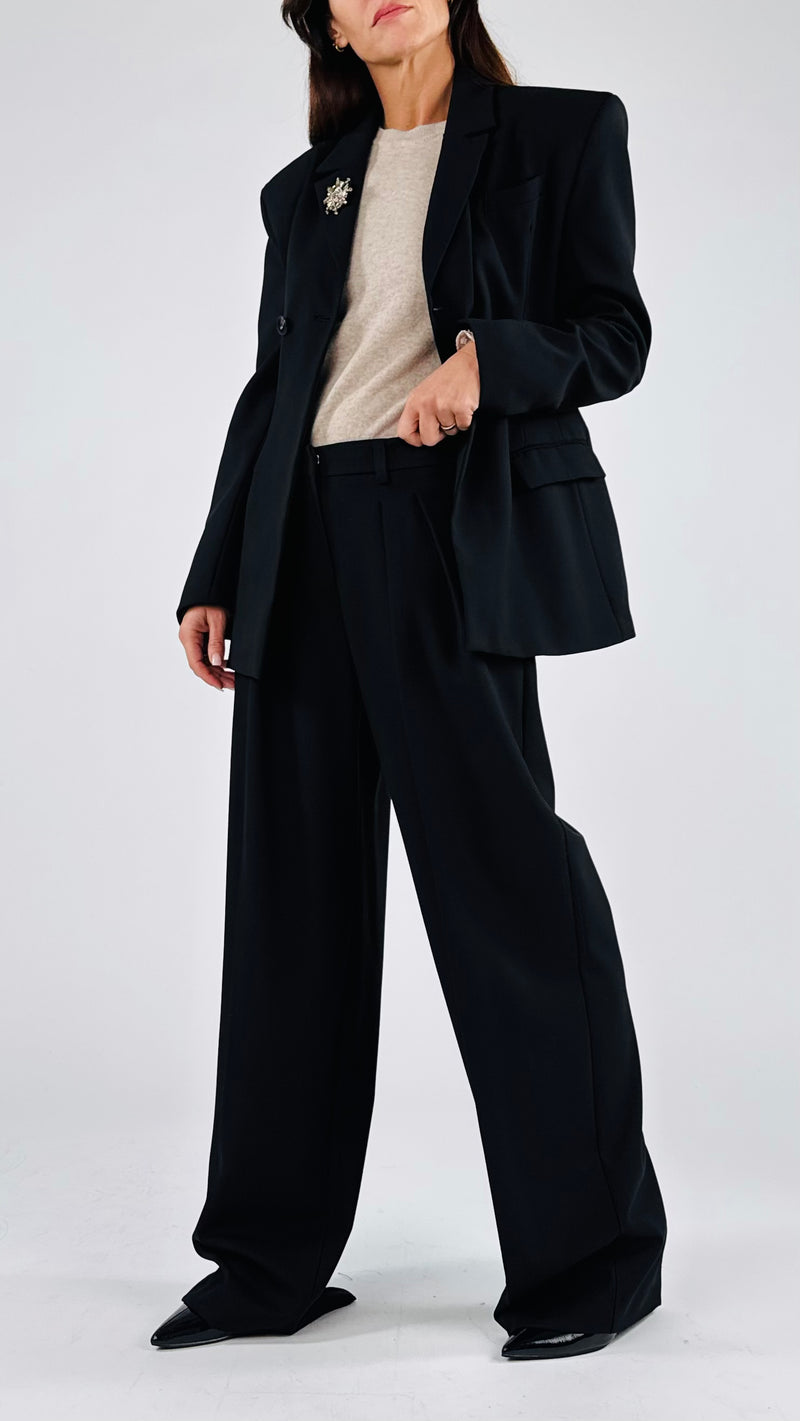 Pantalone palazzo doppia pence T.