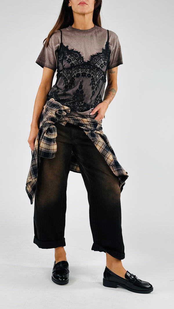 T-shirt stone+top pizzo H.