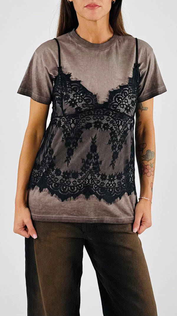 T-shirt stone+top pizzo H.