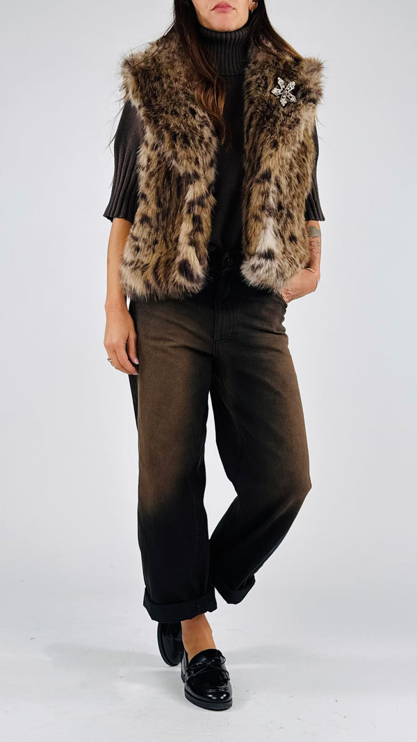Gilet eco pelliccia leo T.