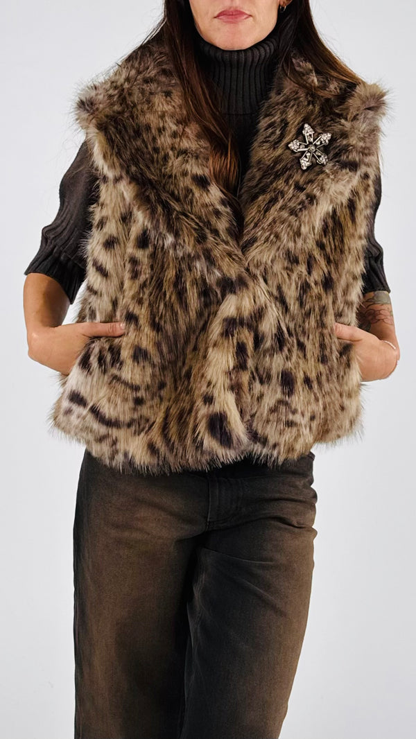Gilet eco pelliccia leo T.