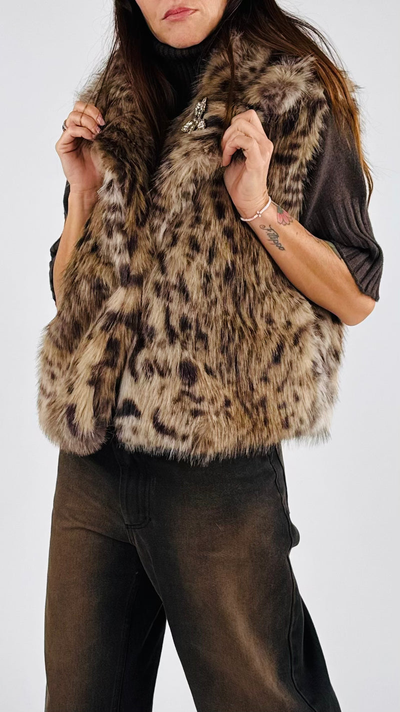 Gilet eco pelliccia leo T.