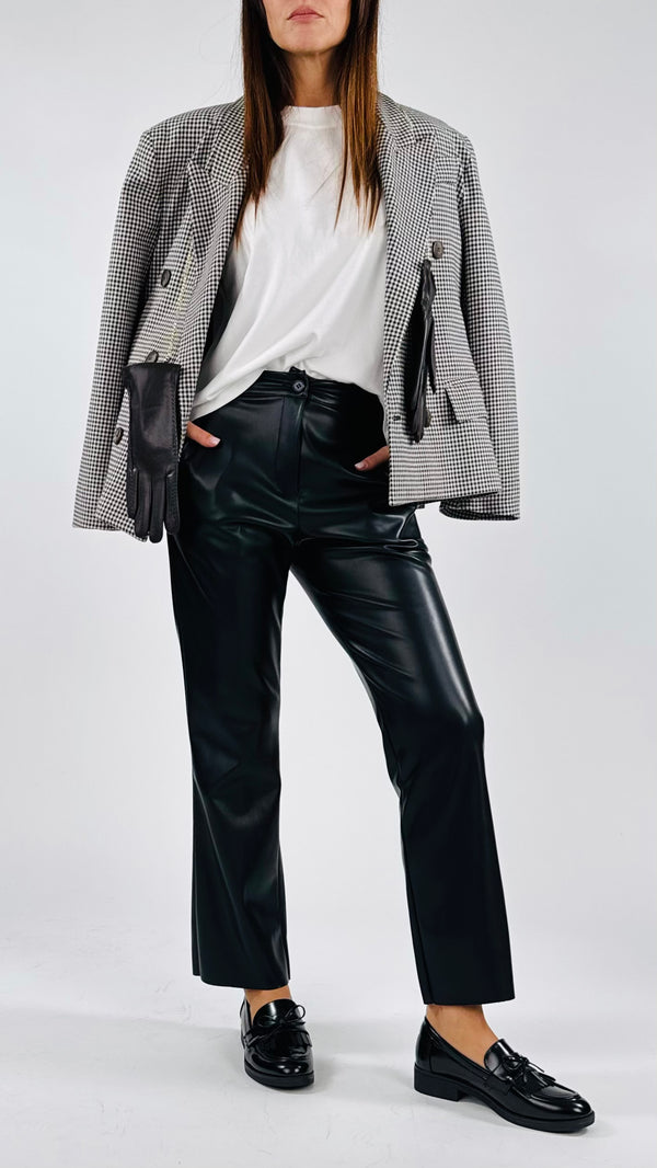 Pantalone flare ecopelle T.