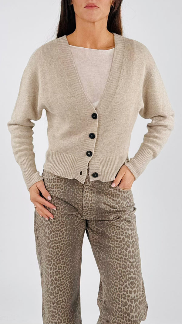 Cardigan corto lana cachemire Vic.