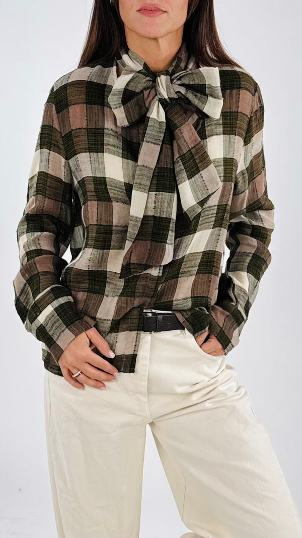 Camicia fiocco quadro H.