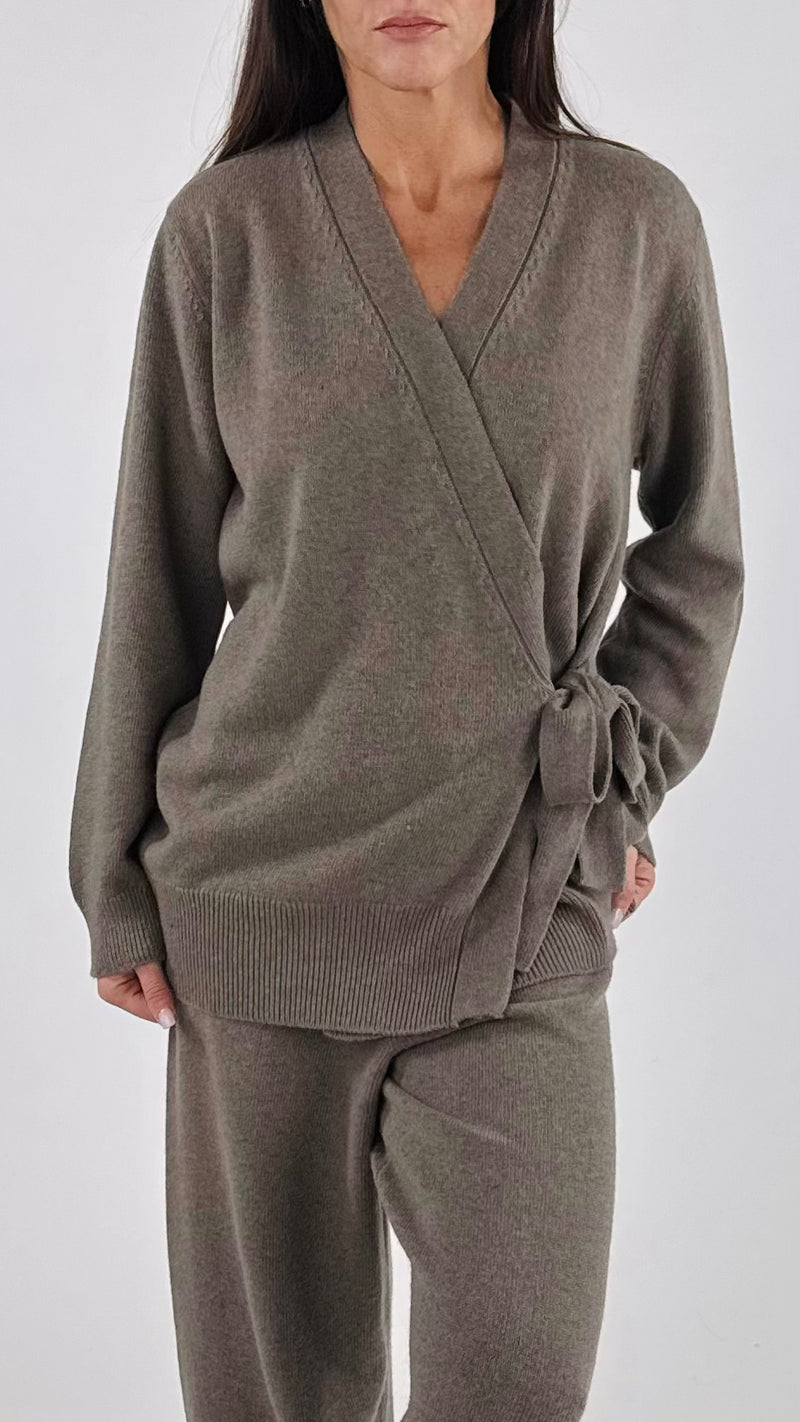 Cardigan lana cachemire fusciacca Vic.