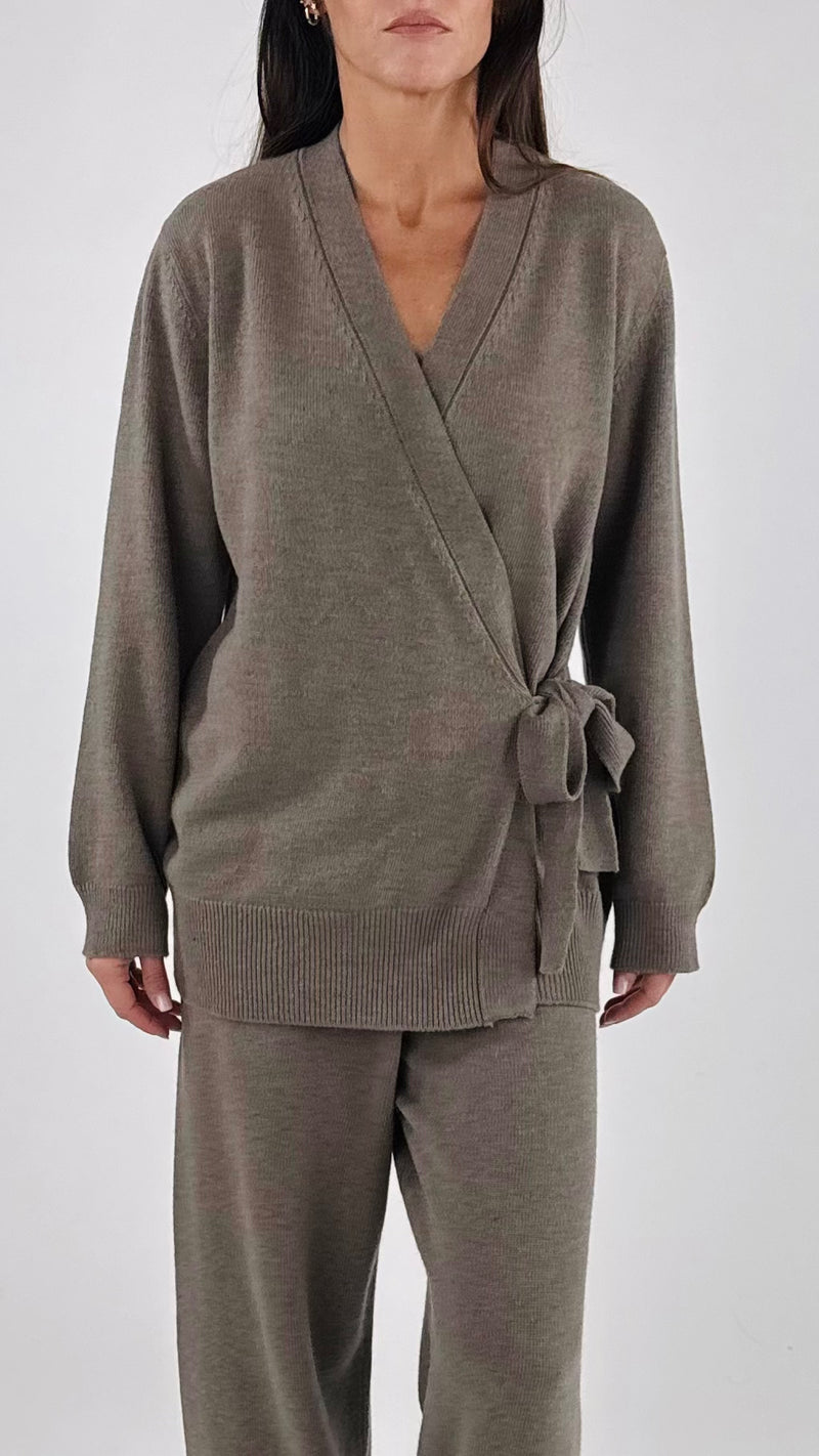 Cardigan lana cachemire fusciacca Vic.