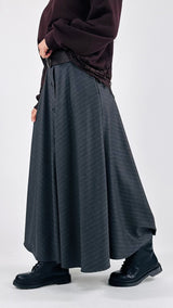 Gonna twill gessata bottoni T.